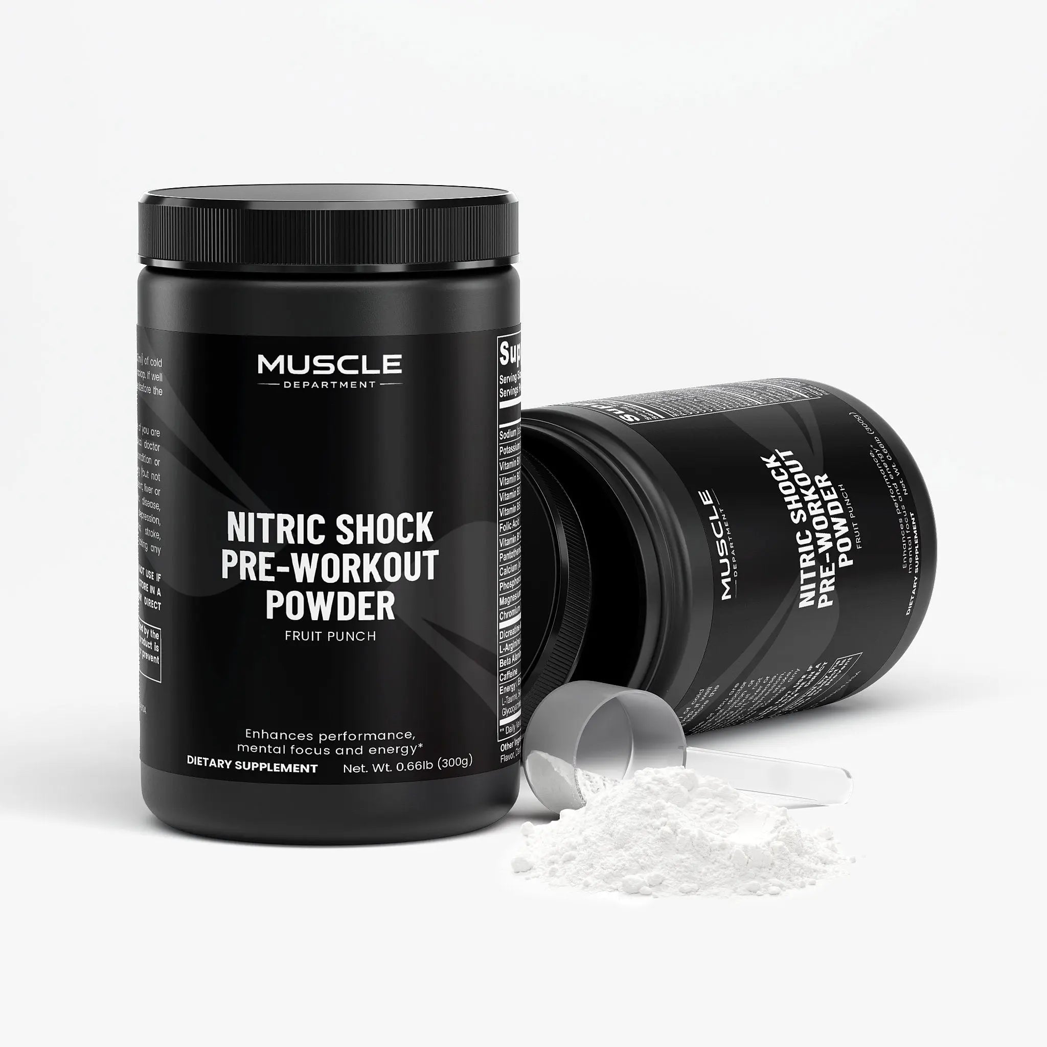 Caffeine, L-Arginine, Beta-Alanine & L-Citrulline Powder (Fruit Punch) Muscle Department