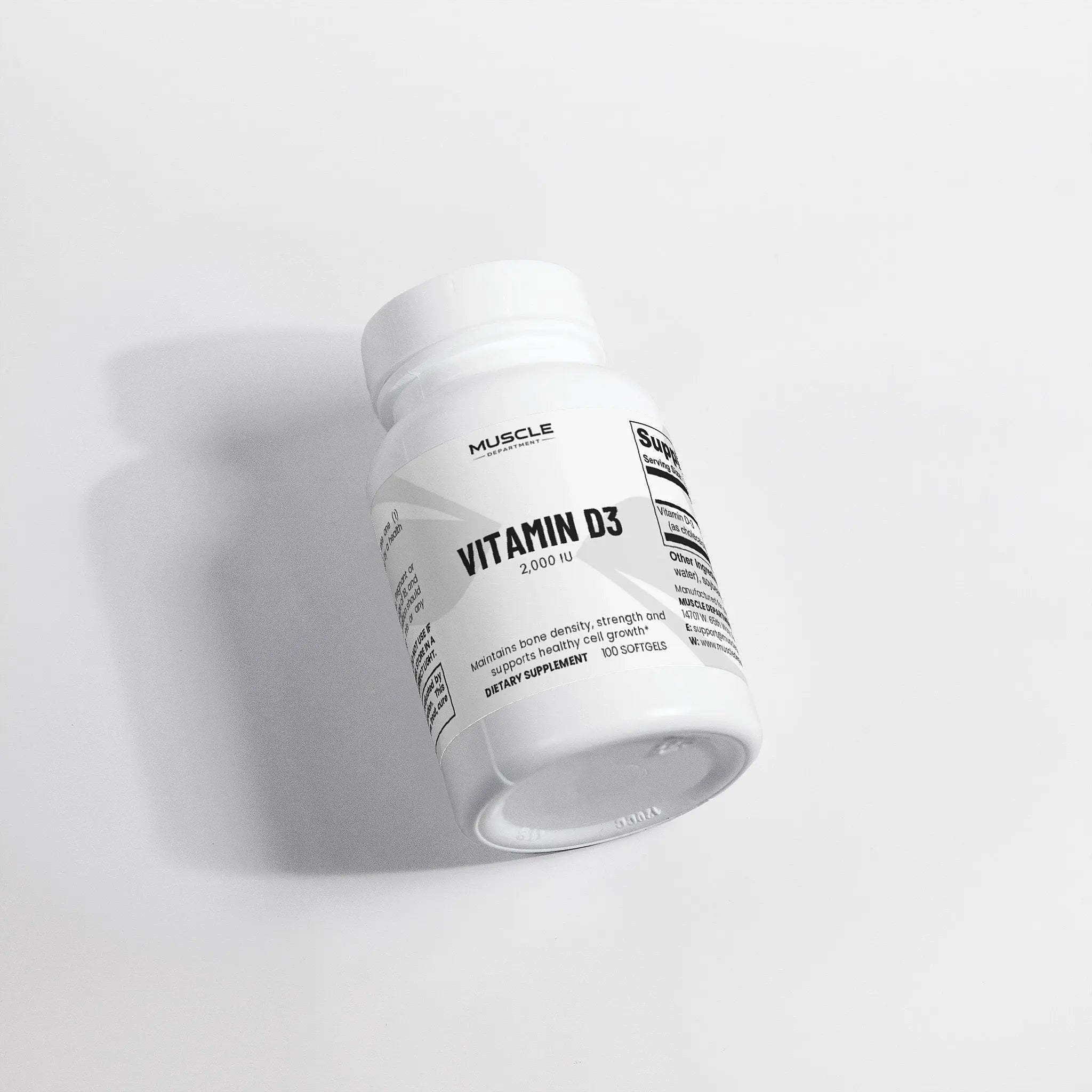 Vitamin D3 Softgels (2,000 IU) Muscle Department