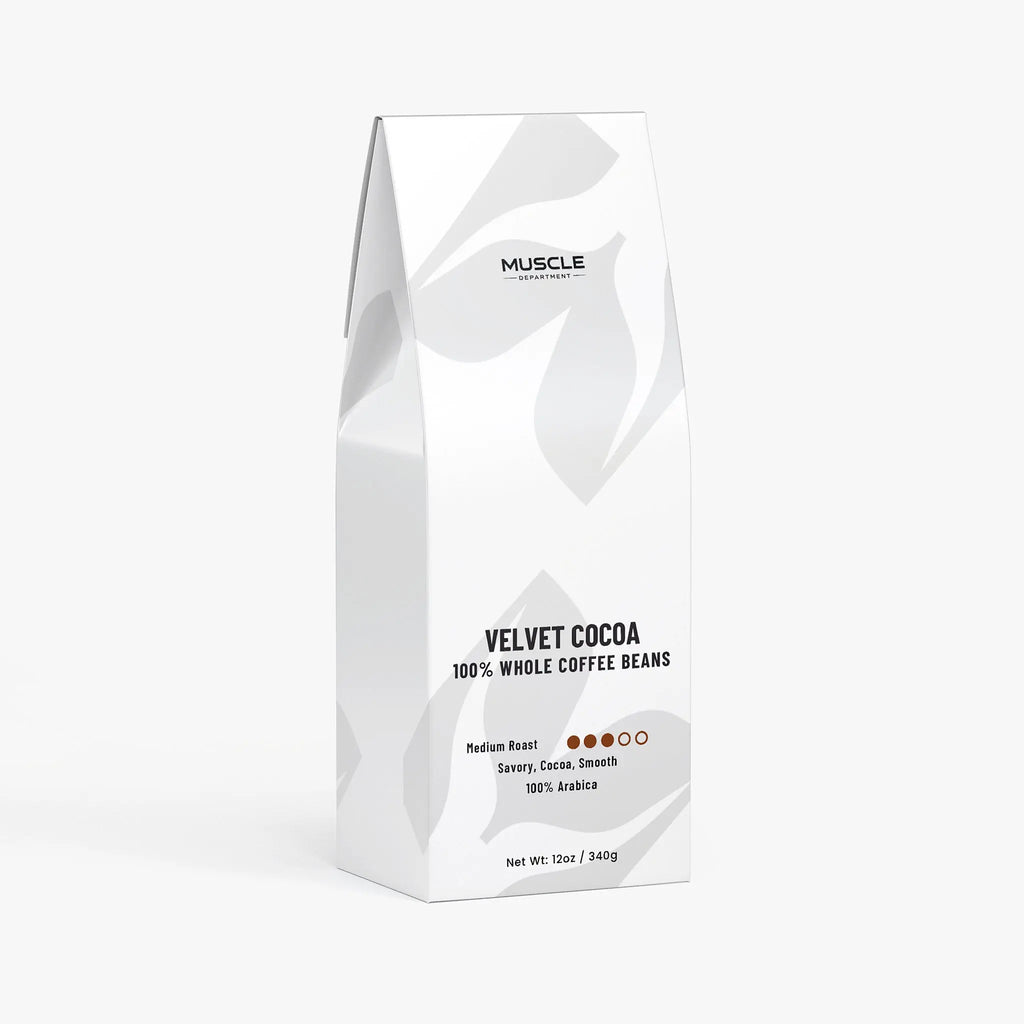 Velvet Cocoa Medium Roast Whole Bean Coffee Muscle Department