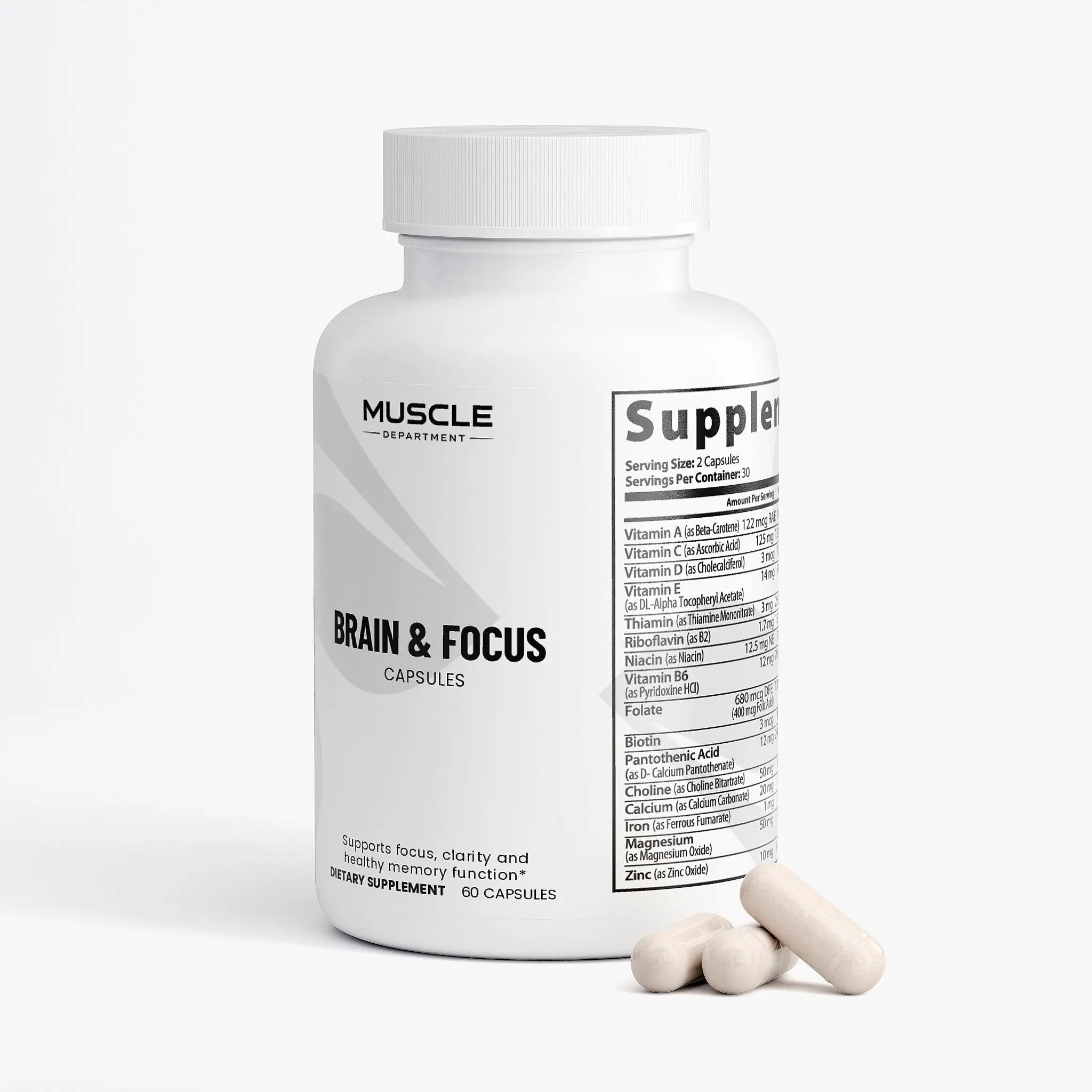 Vitamin B, Huperzine A & Bacopa Botanical Blend Muscle Department