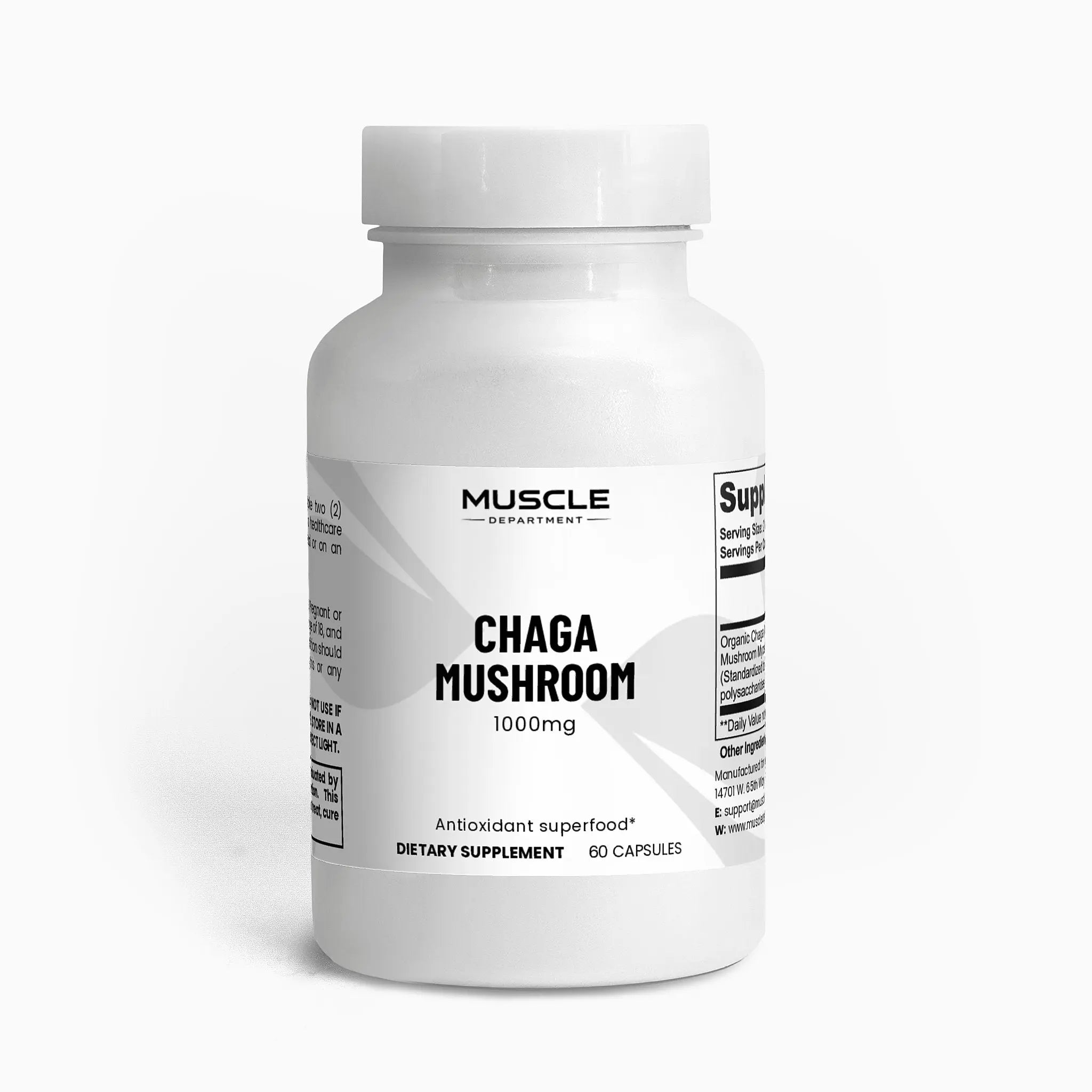 Organic Chaga Mushroom Capsules Muscle Department