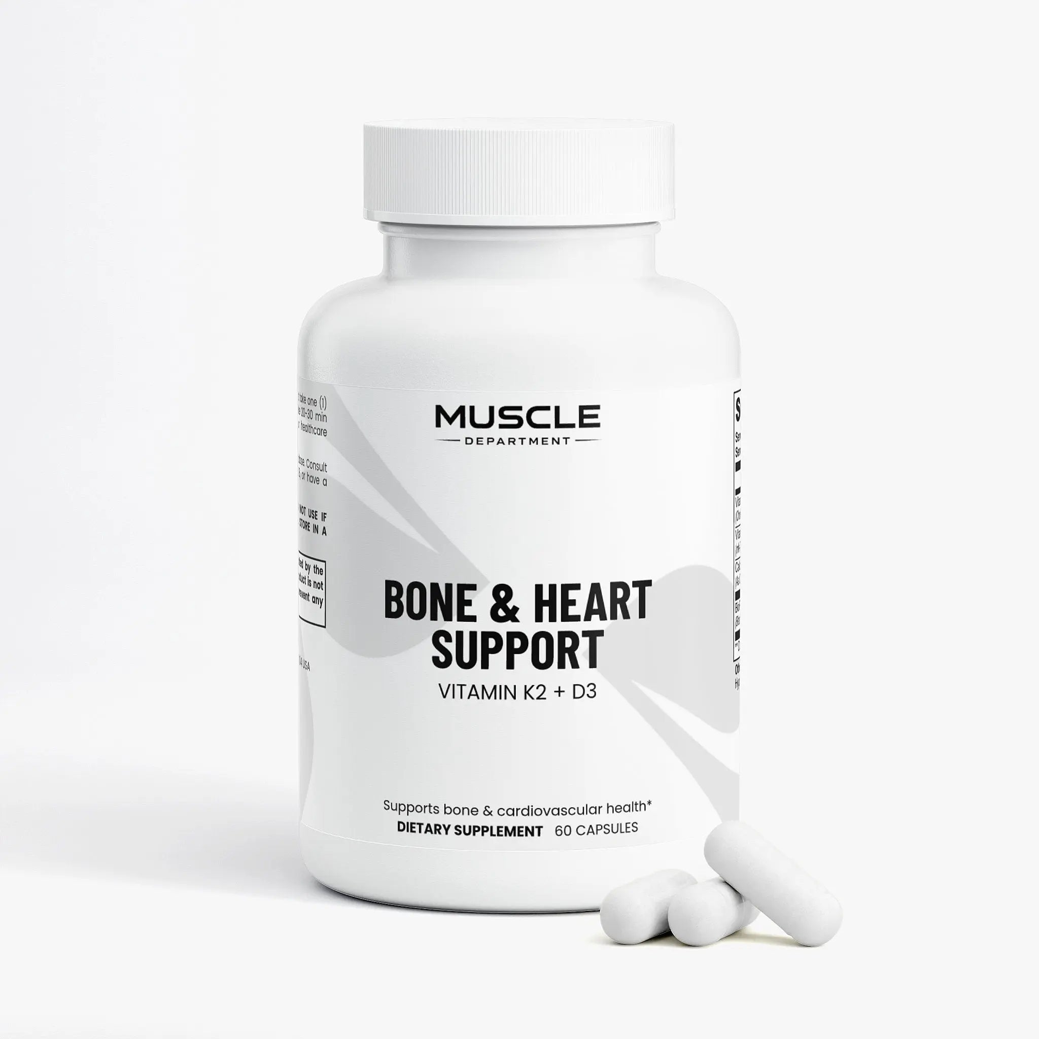 Vitamin D3 + K2 with Calcium & Bioperine  Muscle Department