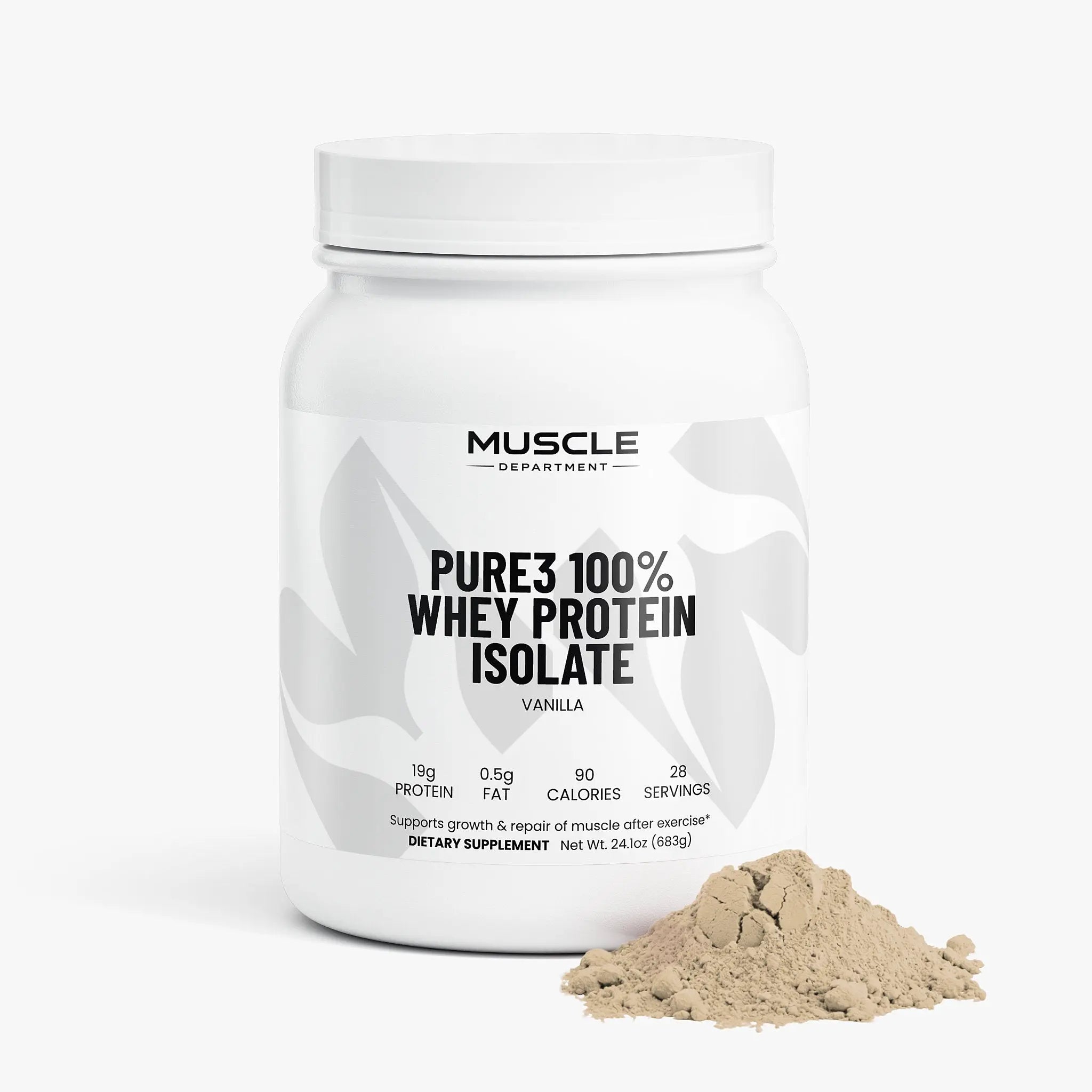 Pure3 Whey Protein Isolate (Vanilla)  Muscle Department