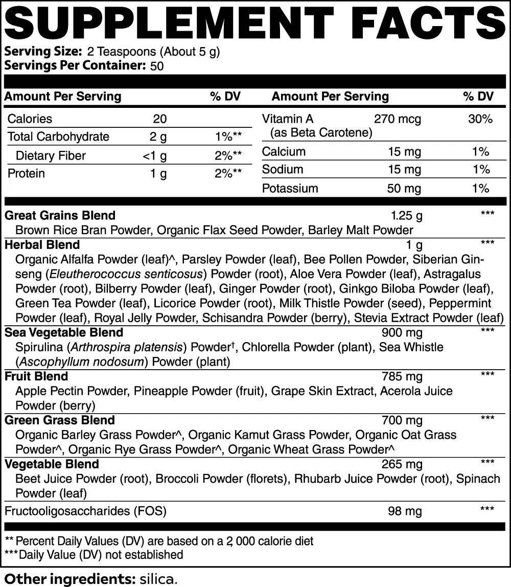 Organic Smoothie Greens Powder Muscle Department