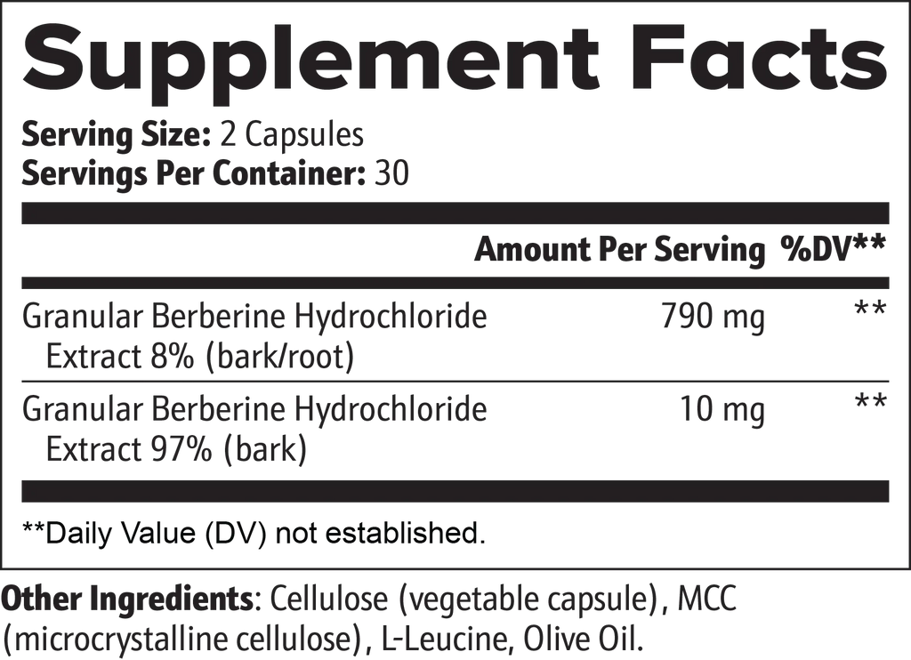 Berberine HCL Capsules Muscle Department