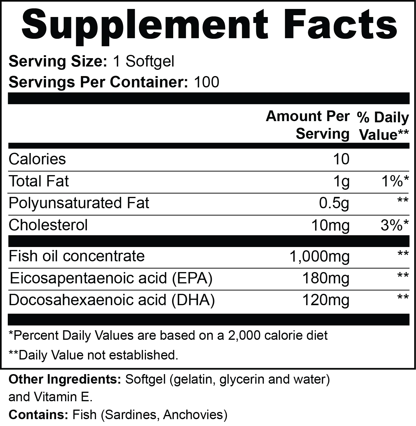 Omega-3 Fish Oil Softgels Muscle Department