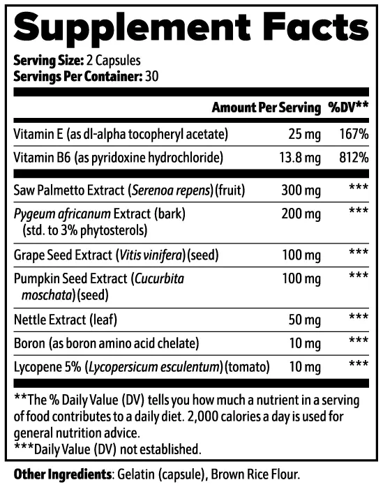 Saw Palmetto & Pumpkin Seed Herbal Blend Muscle Department
