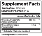 Organic Ashwagandha with Black Pepper  Muscle Department