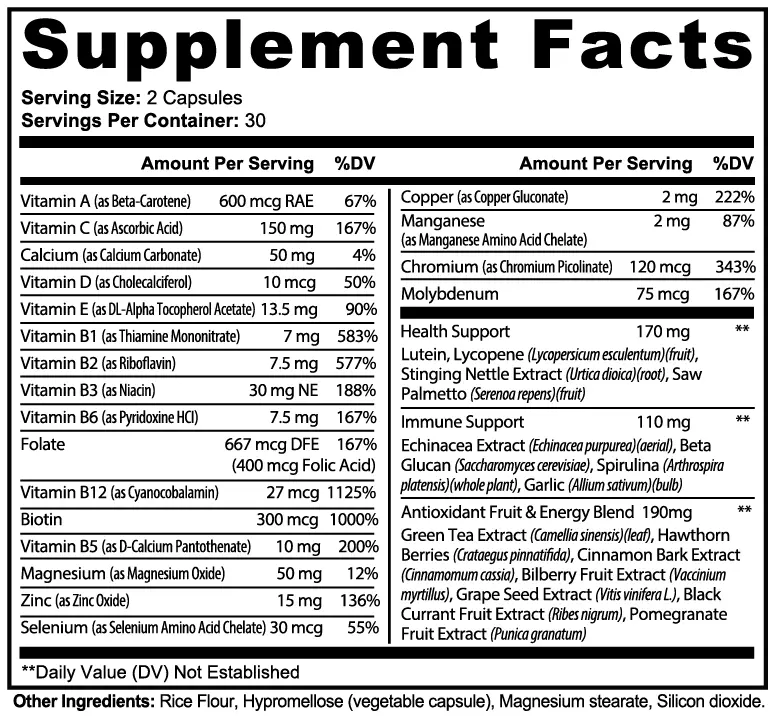 Complete Multivitamin Capsules Muscle Department