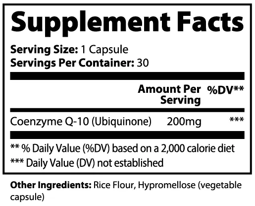CoQ10 Ubiquinone Capsules Muscle Department