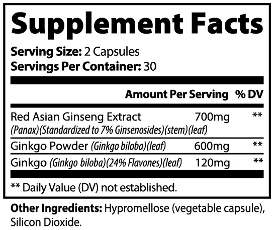 Ginkgo Biloba and Ginseng Complex Muscle Department