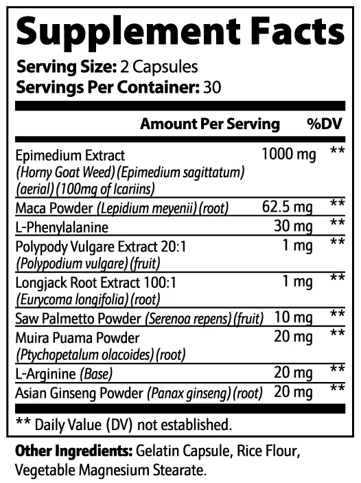 Epimedium & Maca Root Herbal Blend Muscle Department
