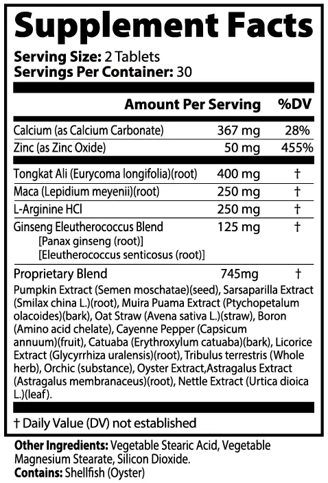 Men’s Plant-Based Herbal Supplement Muscle Department