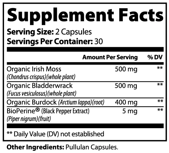 Organic Irish Sea Moss Muscle Department