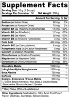 Caffeine, L-Arginine, Beta-Alanine & L-Citrulline Preworkout Powder (Fruit Punch)  Muscle Department
