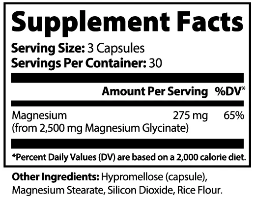Magnesium Glycinate Capsules Muscle Department
